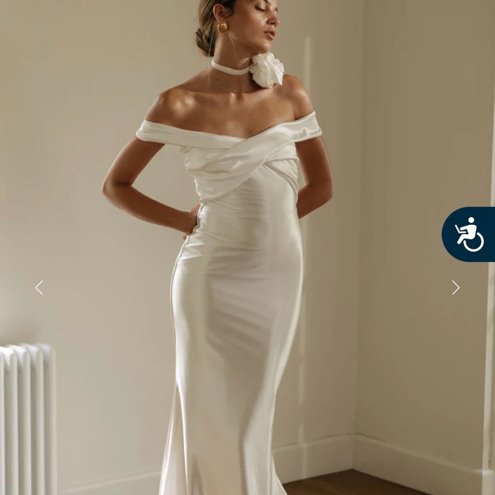 Grace Loves Lace Cream Off-Shoulder Strapless Gown